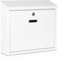 Mail Boxes with Key Lock,Locking Mailbox Wall Mounted,Security Metal Mailbox Drop Box, Modern Large Capacity,Steel