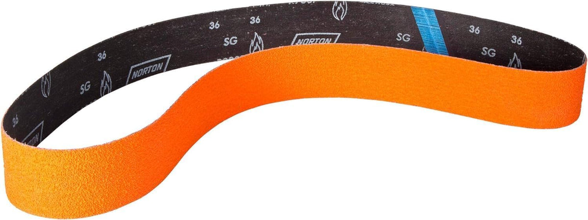 Norton Blaze 2X72 R980P Sanding, Grinding, Sharpening Belts 5 Pack (120 Grit)