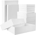 10 Sturdy White Gift Boxes for Presents - Premium Gift Boxes with Lids - 4-inch Deep Robe Boxes and Shirt Boxes