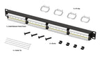 iwillink 24 Port Patch Panel, 10Gbps Cat6 RJ45 Patch Panel, 1U