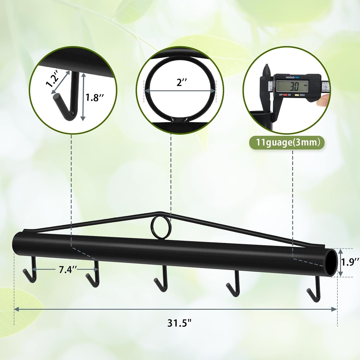 Chain Link Fabric Fence Stretcher, 5-Hook Bar, New Upgraded 31.5 Inch Woven Wire Stretcher, Fence Stretcher