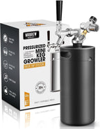 128oz Black Mini Keg Growler Portable Draft Beer Dispenser System