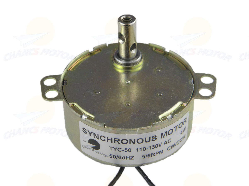 CHANCS 5PCS Synchron Motor Synchronous Turntable Motor TYC-50 60HZ 5-6RPM 110V Electric Motor for Cup Turner,Cuptisserie Rotator with 7mm Flexible Coupling Connector
