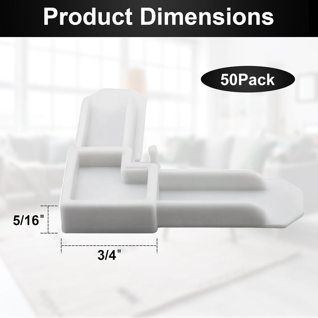 50 Screen Frame Corner 5/16".x 3/4".& 25 Window Screen Tension Spring Clips