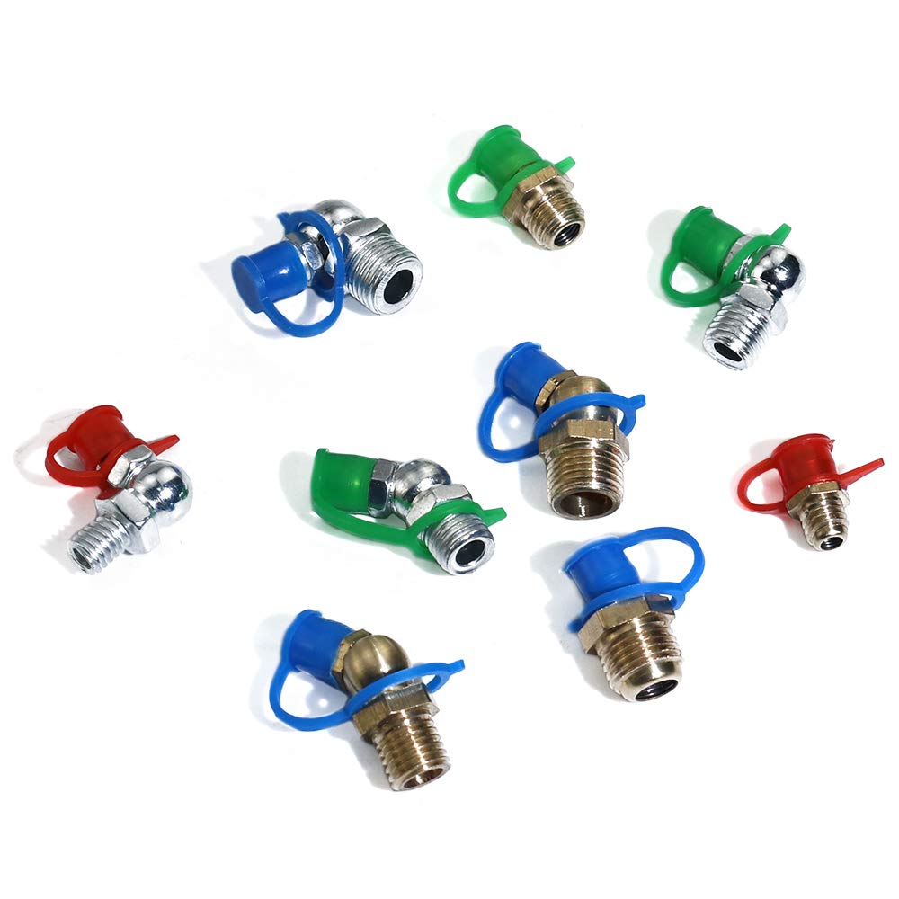 800Pcs M6/M8/M10 Grease Fitting Caps, Zerk Dust Covers with Keeper