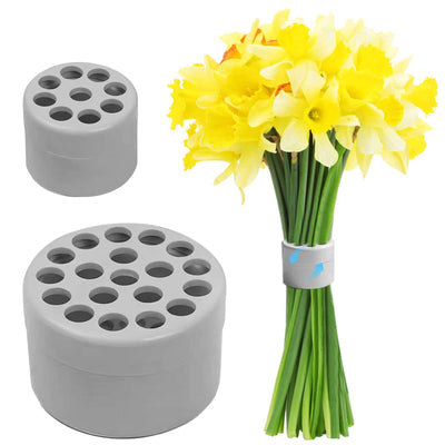 2 Pack Flower Arrangement Holder for Vase, Spiral Blossom Grid Flower Frog Stem Support, Ikebana Bouquet Tool (Gray)