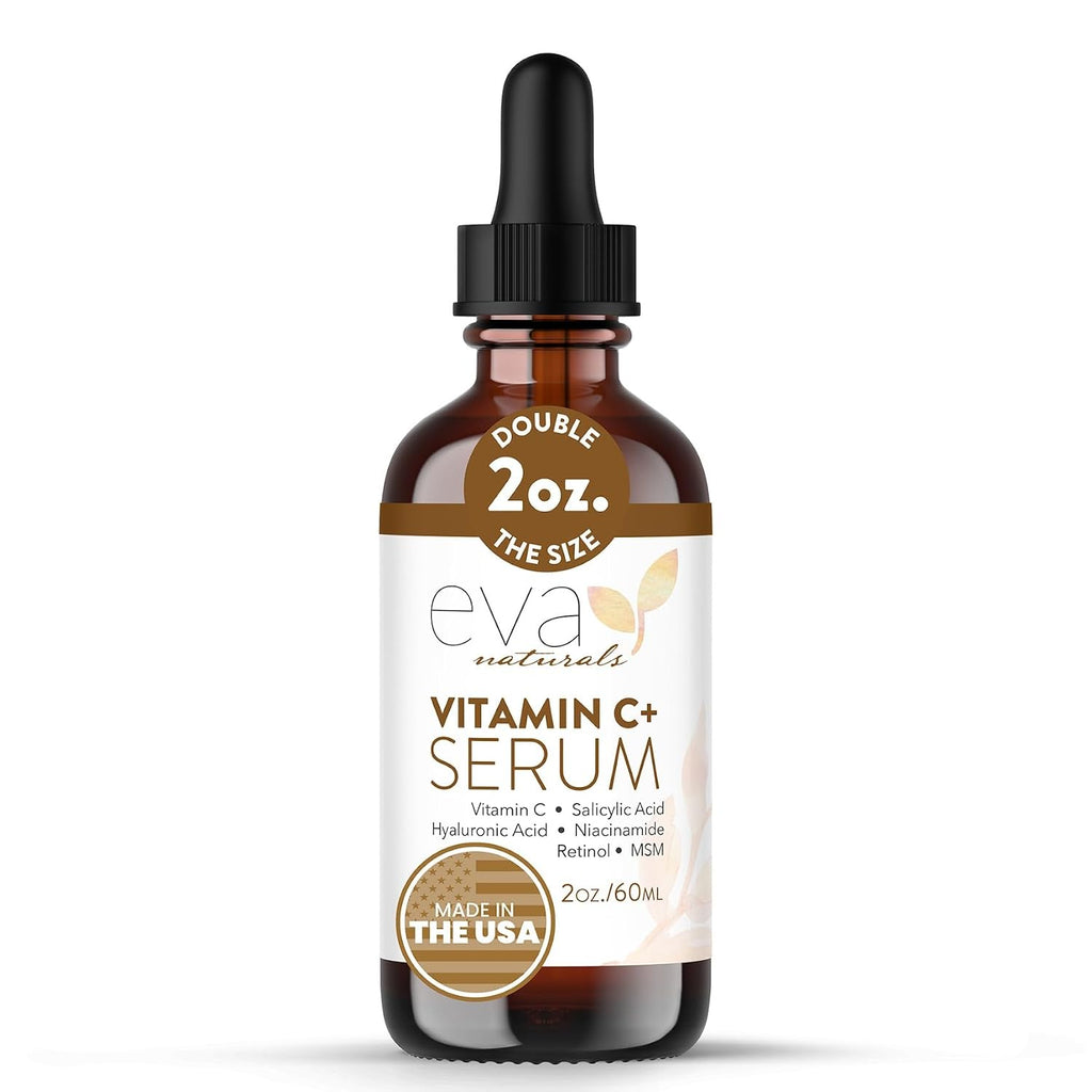 Vitamin C Serum Plus – Facial Serum with Hyaluronic Acid, Niacinamide, Retinol, and Salicylic Acid – Hydrating and