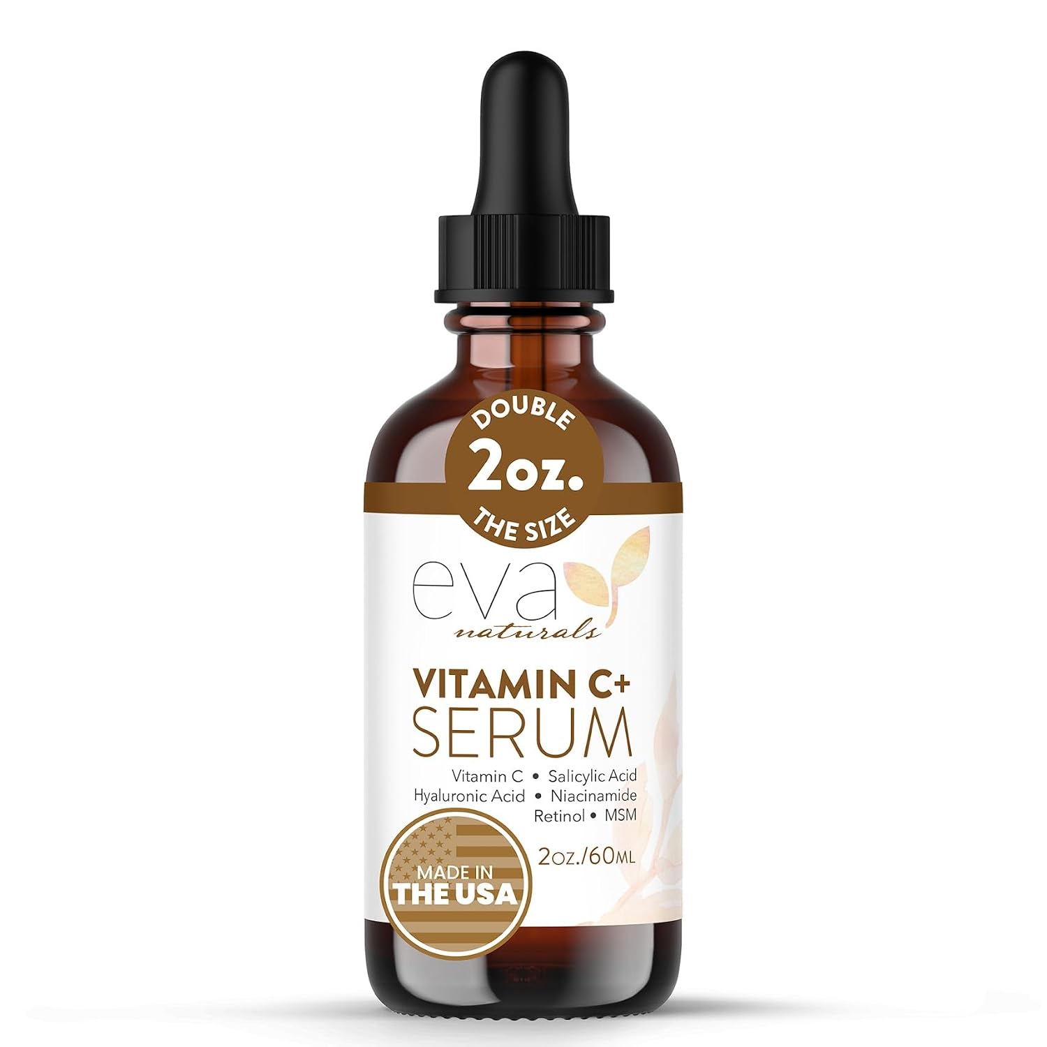 Vitamin C Serum Plus – Facial Serum with Hyaluronic Acid, Niacinamide, Retinol, and Salicylic Acid – Hydrating and