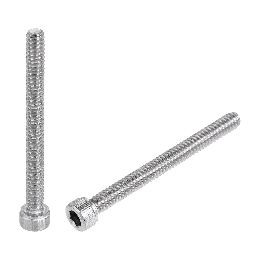 uxcell #10-24x2 Hex Socket Head Cap Screw Bolts 304 Stainless Steel Polished 25pcs
