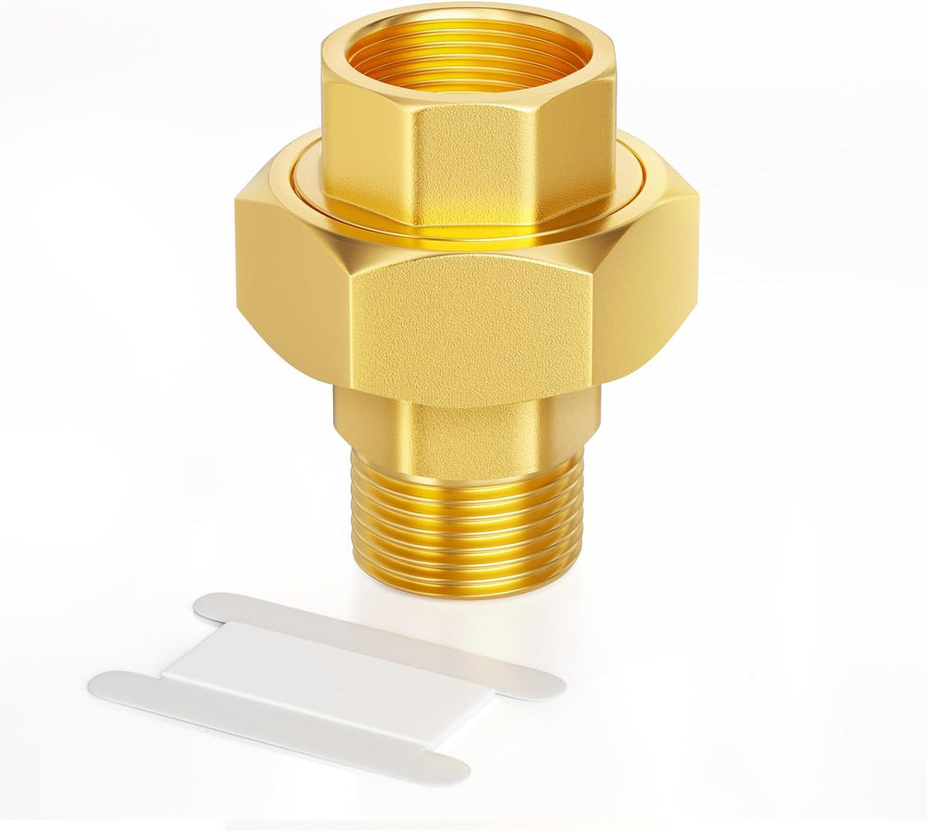 GASHER 1/2" NPT (F x M) Brass Union Pipe Fitting