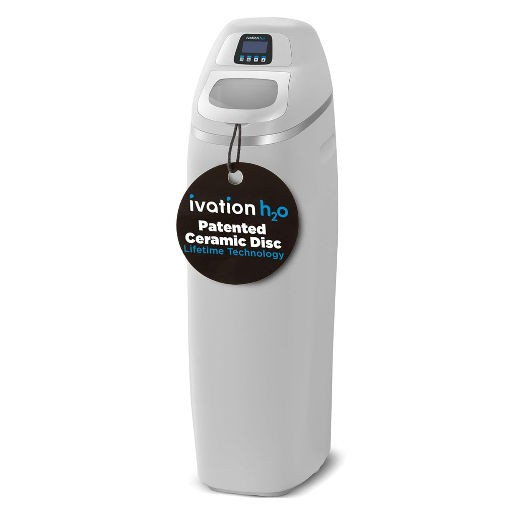 H2O 40,000 Grain, Water Softener System, Water Softner, with Patented Ceramic Discs, Automatic Whole House Soft Water