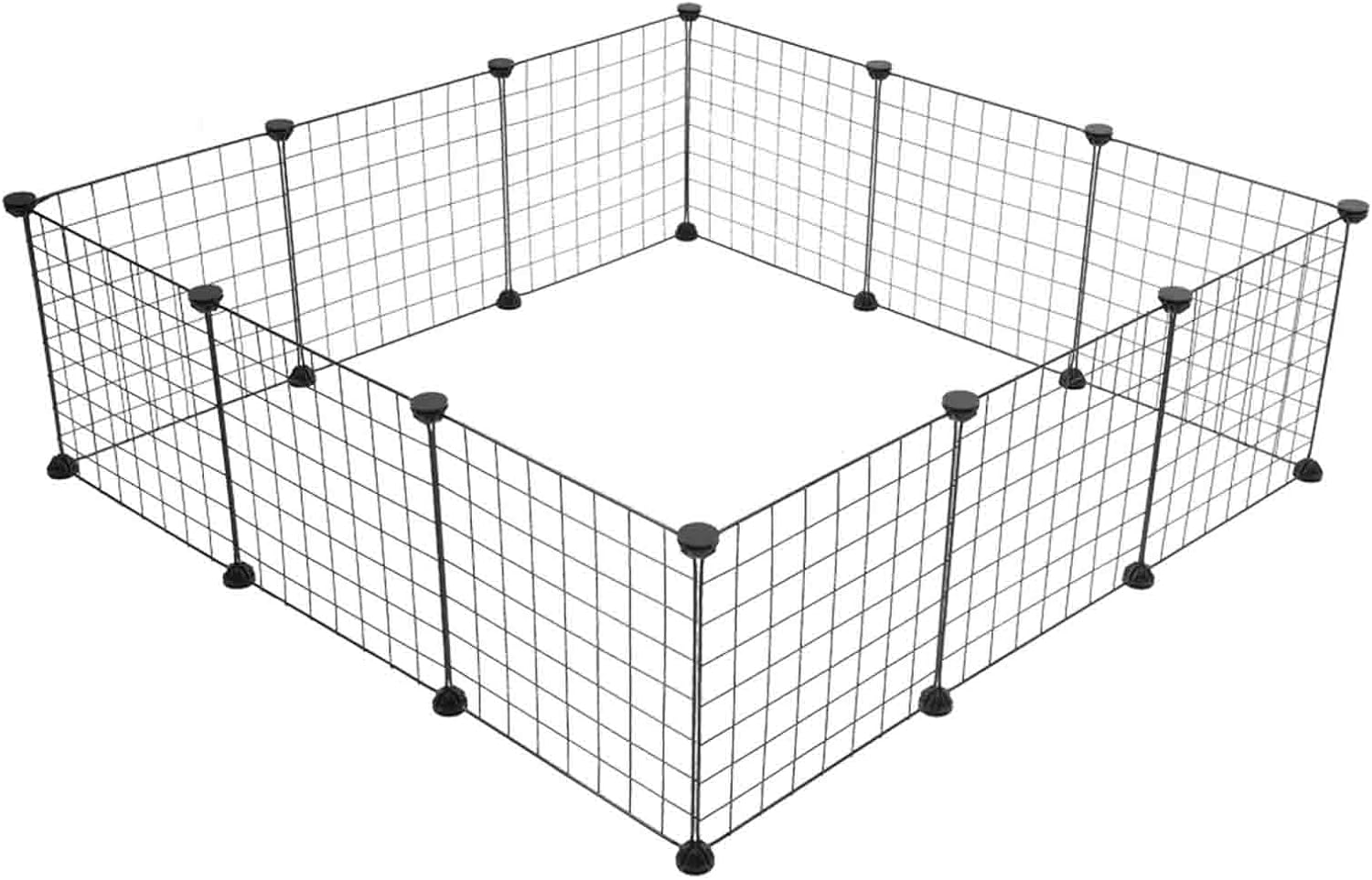Metal Panel Pet Playpen, DIY Expandable Design for Various Small Animals, Indoor Portable Metal Wire Yard Fence, Easy