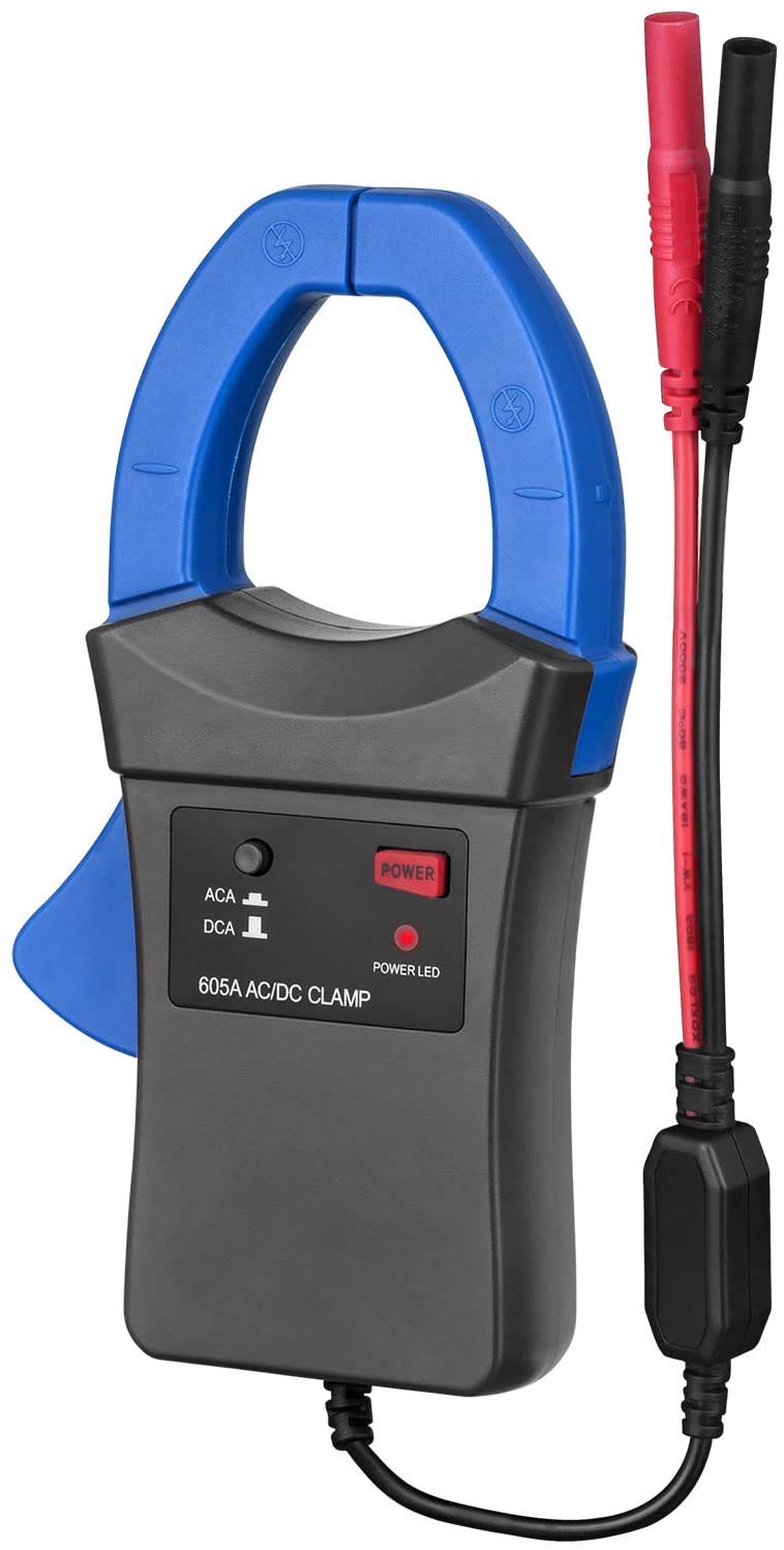 AIOMEST Handheld AC/DC Current Clamp Probe Adaptor, AI-605A DMM Accessory for Digital Multimeter with Test Lead