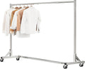 Industrial Grade Z Base 70inches Extra Long Clothes Garment Rack, Commercial Grade Rolling Clothing Rack, Heavy Duty