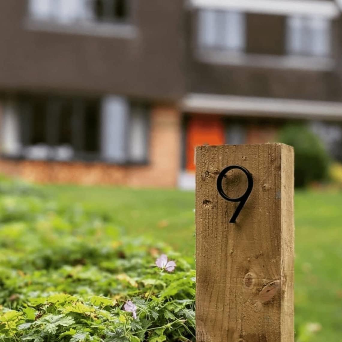 5 Inch Stainless Steel Floating House Number, Metal Modern House Numbers | Number 9, Outdoor Mailbox Yard Home Wall