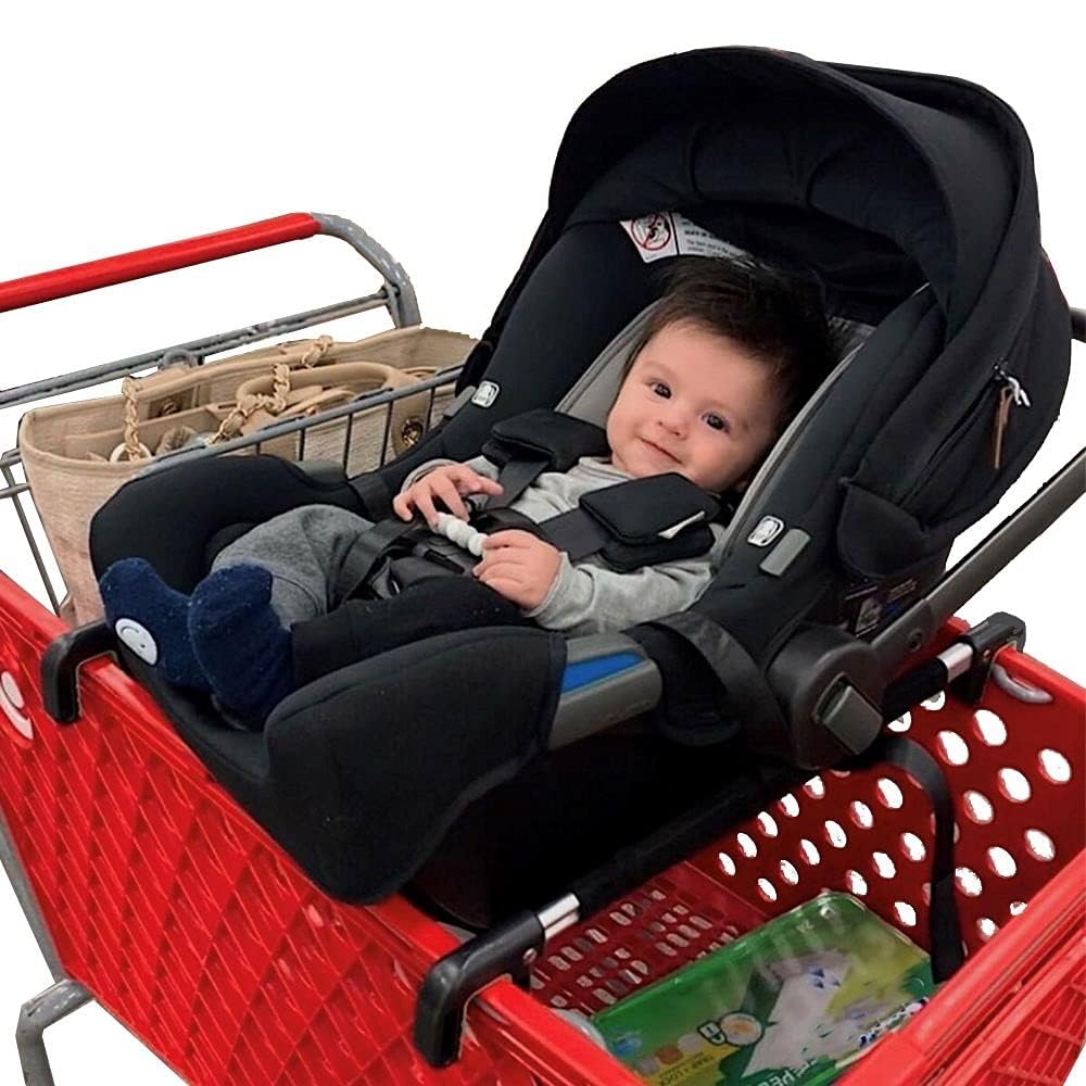 Car Seat Carrier for Shopping Carts, Allows Babies, Newborns, Infants and Toddlers to Stay Snug or Sleeping in Car