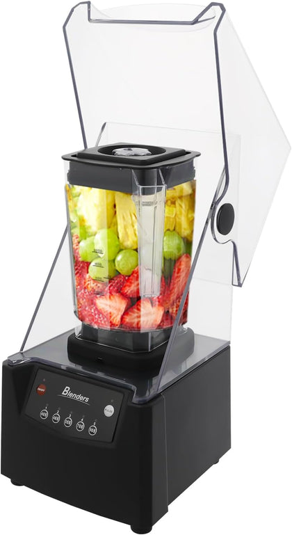 Soundproof Blender, 110V 2600W 1.8L Professional Commercial Blender with Shield Quiet Sound Enclosure for Fruit