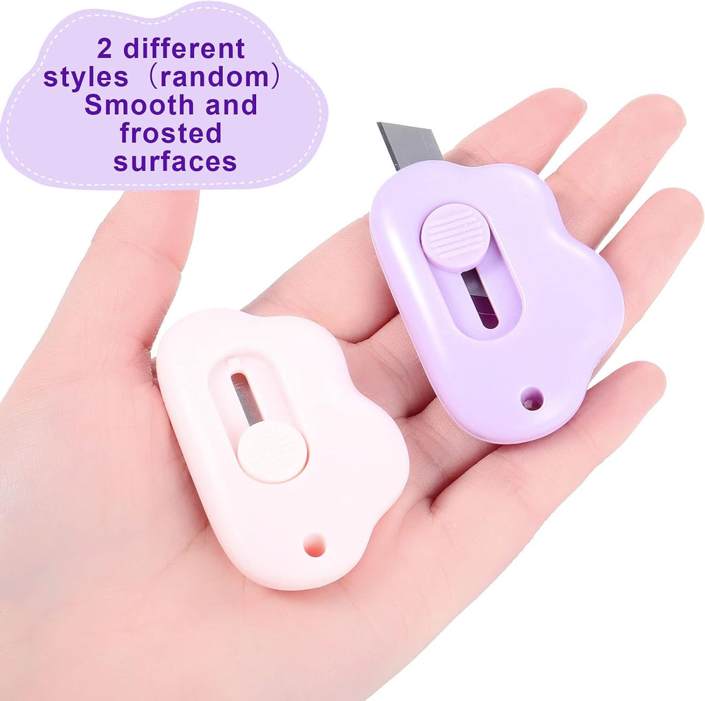 6 Pieces Mini Box Cutter, Small Cloud Knives Utility Knives