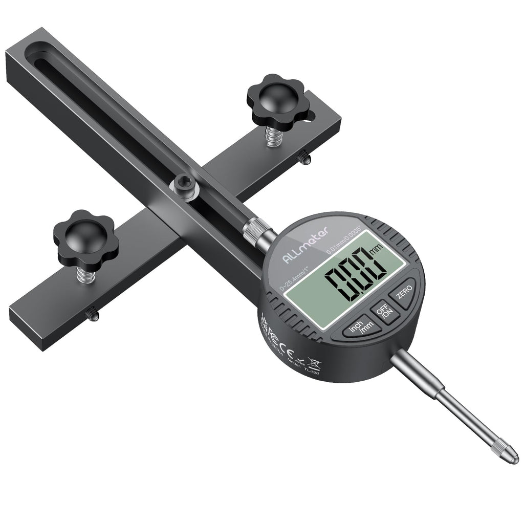 ALLmeter Table Saw Alignment Gauge,Digital Dial Indicator,3/4in Miter Slot