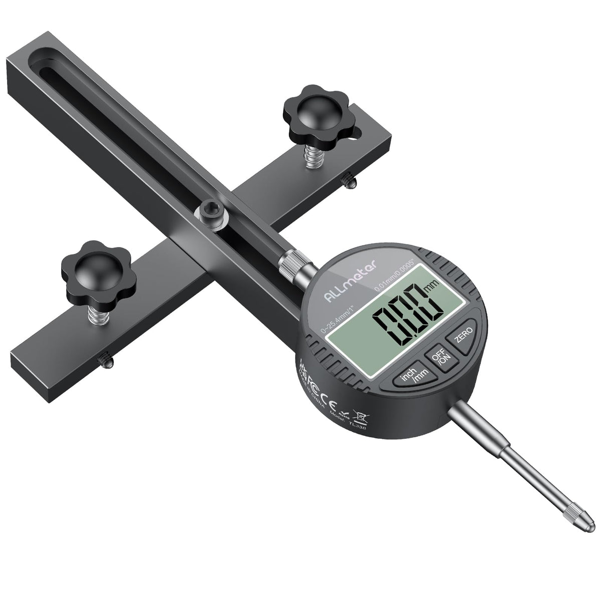 ALLmeter Table Saw Alignment Gauge,Digital Dial Indicator,3/4in Miter Slot