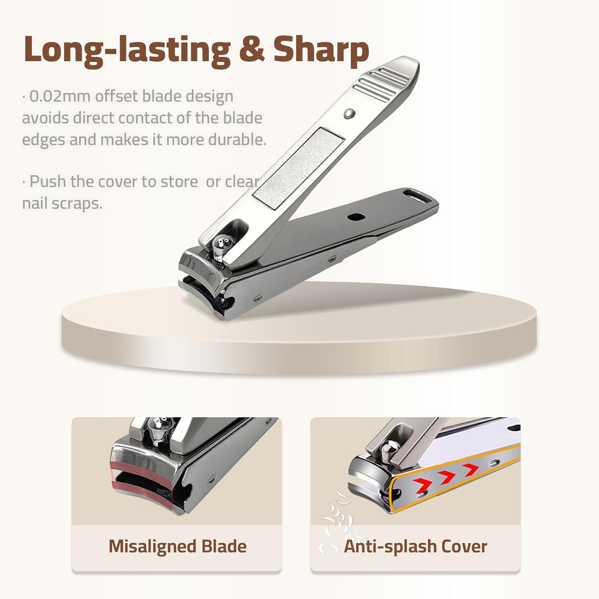 Manicure Kit, 9-in-1 Stainless Steel Professional large Nail Cutters Set