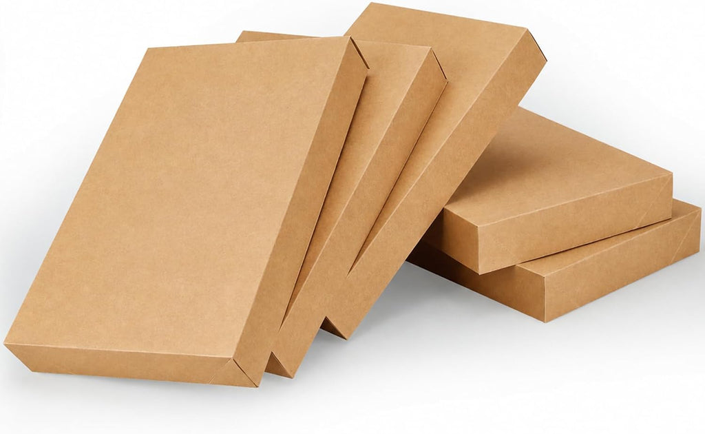 12 Pack Gift Boxes with Lids,14x9.5x2 Inch Kraft Shirt Boxes