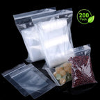 Small Poly Zipper Bags 3 x 4 in ,Clear,(200pcs 2Mil)