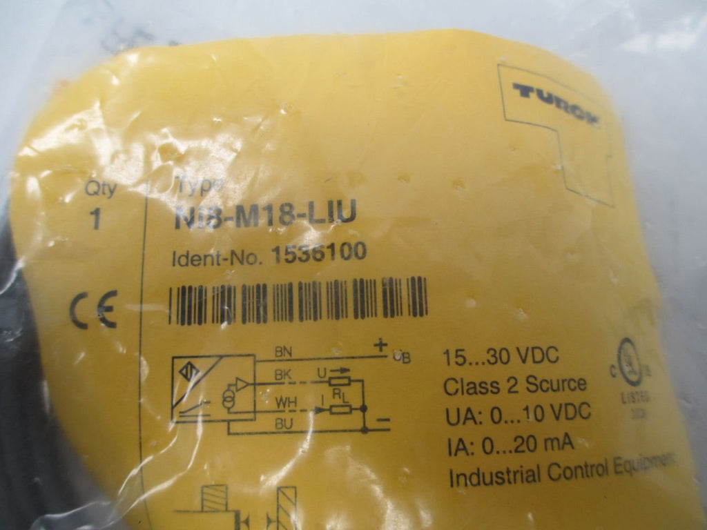 NEW TURCK NI8-M18-LIU INDUCTIVE Proximity Switch 15-30V-DC 0-20MA D305182