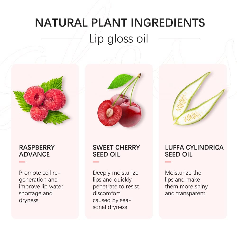 Hydrating Lip Glow Oil, Plumping Lip Gloss, Moisturizing Lip Oil Gloss, Transparent Moisturizing Lip Balm