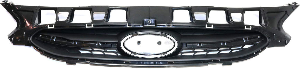 Evan-Fischer Grille Assembly Compatible with 2015-2017 Hyundai Accent Textured Black Shell and Insert Hatchback/Sedan - CAPA