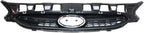 Evan-Fischer Grille Assembly Compatible with 2015-2017 Hyundai Accent Textured Black Shell and Insert Hatchback/Sedan - CAPA