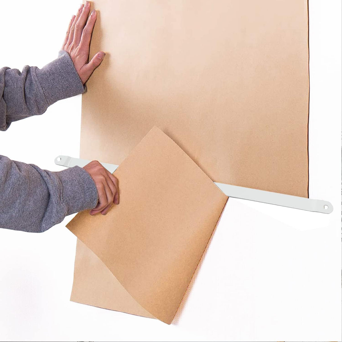 18'' Wall Mounted Kraft Paper Roll Dispenser & Cutter,Black Butcher Paper Dispenser, Farmhouse Decoration - Ideal