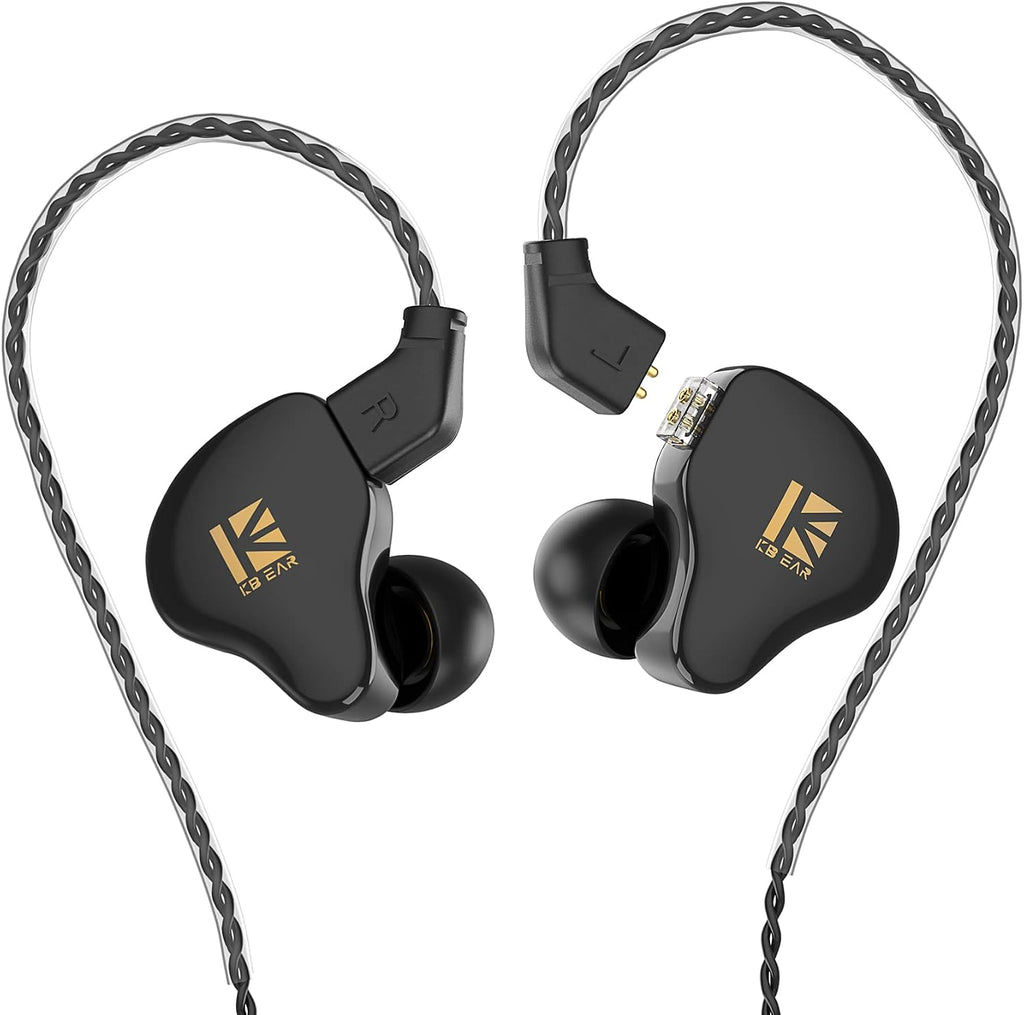 KBEAR KS1 Earphones in Ear Monitor Super Bass Wired Earbuds, Crystal Clear Sound IEM Headphones, High Resolution