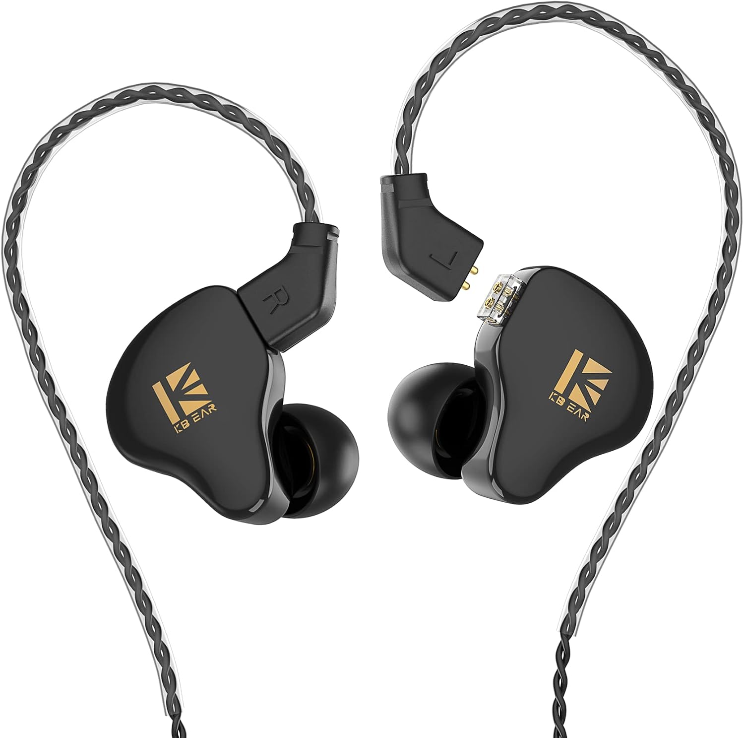 KBEAR KS1 Earphones in Ear Monitor Super Bass Wired Earbuds, Crystal Clear Sound IEM Headphones, High Resolution