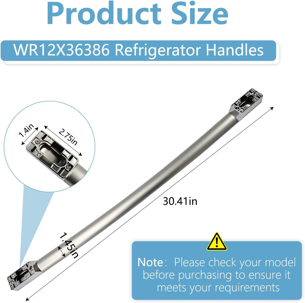 WR12X36386 Stainless Freezer Handle Compatible with GE Refrigerators,Silver