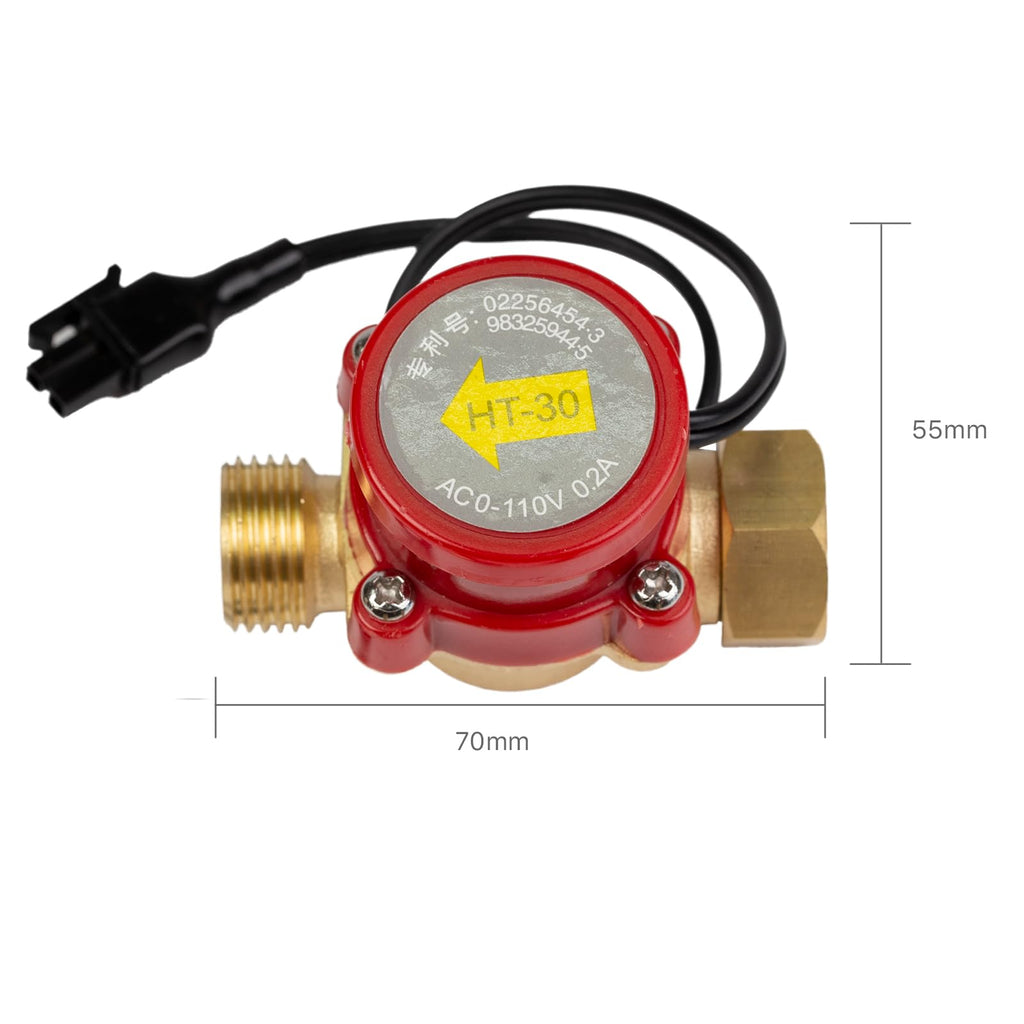Cloudray Water Flow Switch Sensor DC 0-110V Caliber 10mm