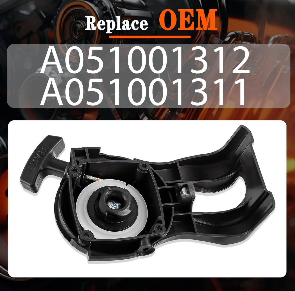 SRM-225 Recoil Starter Pull Start Assembly For Echo SRM-225 PAS-225 PE-225 GT-225L PPF-225 SHC-225 SRM-225U SRM-225SB Trimmer Replaces A051001312 A051001311