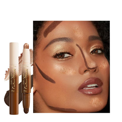 2in1 Face Highlighter Luminizer Bronzer contour Stick 26 Deep Rich
