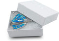 TheDisplayGuys 25 Cardboard Jewelry Gift Boxes with Inserts - White Swirl