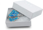 TheDisplayGuys 25 Cardboard Jewelry Gift Boxes with Inserts - White Swirl