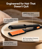 Flat Iron Hair Straightener, 2 Inch, Faster Styling