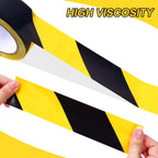 Black & Yellow Safety Tape,3Inch x 108FT Hazard Warning Stripe Tape
