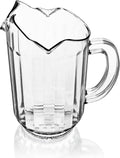 Plastic Restaurant-Grade Water Pitcher with 3 Spouts, 60-Ounce, Clear