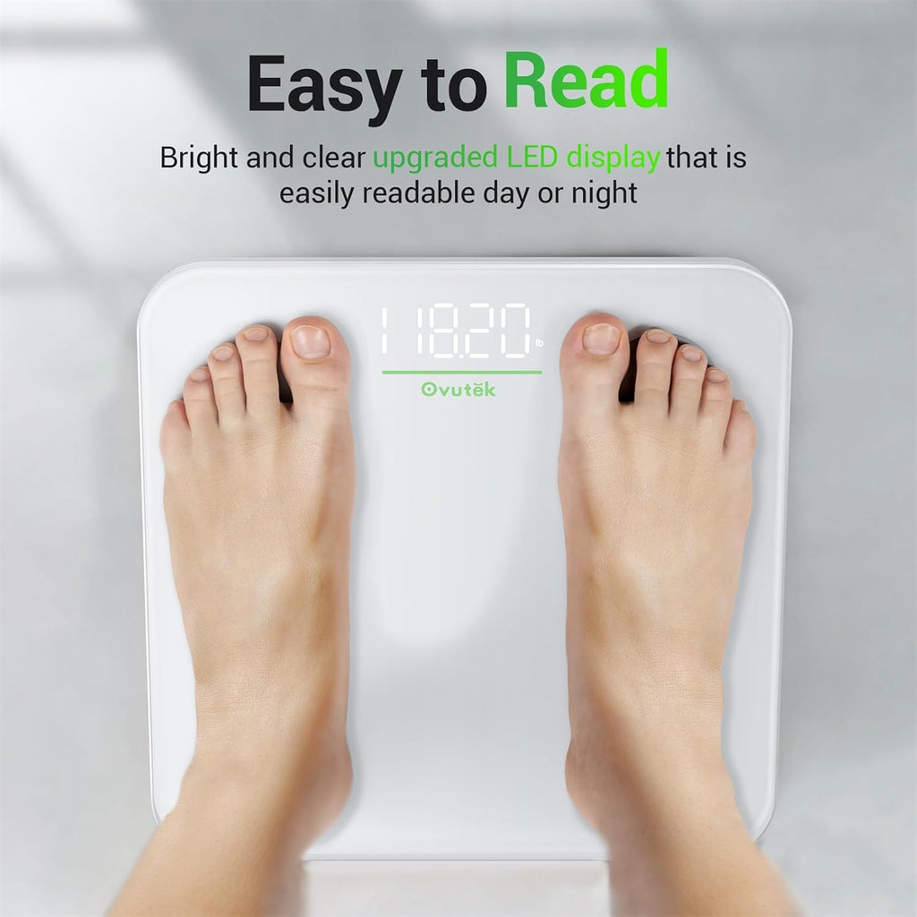 Bathroom Scale for Body Weight, Highly Accurate Digital Weighing Machine for People, Upgraded Batteries Included