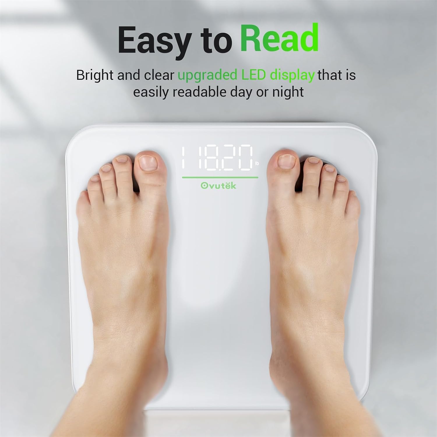 Bathroom Scale for Body Weight, Highly Accurate Digital Weighing Machine for People, Upgraded Batteries Included