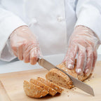 2330 Food Safe Cast Polyethylene CPE Embossed Clear Plastic Poly PE Disposable Gloves for Sushi, Sandwich, and Bakery