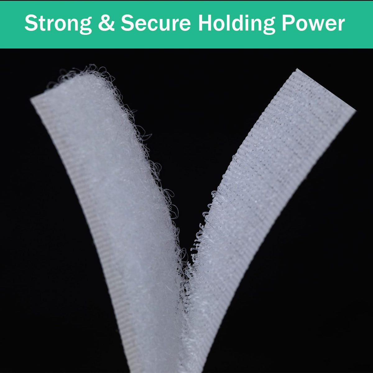 3/4 Inch Sew on Hook and Loop Strips, White, 5 Yards