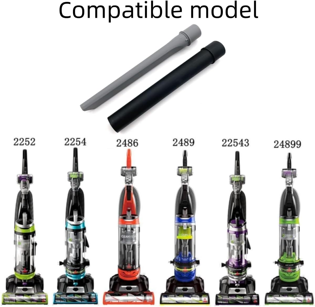 Vacuum Crevice Tool brush Compatible with Bissell Cleanview Swivel Pet Crosswave 2252 2489 2486 2254 22543 24899 1831