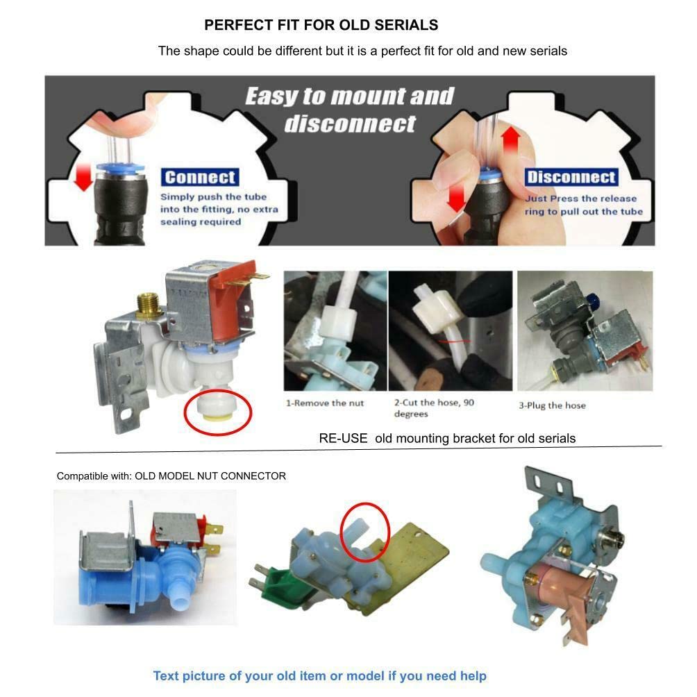 GLOB PRO SOLUTIONS Model 70 CKD1438 Ice Maker Water Valve Replacement for and Compatible with Heavy Duty
