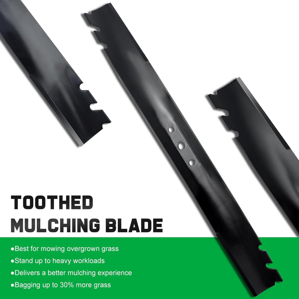 22 inch Deck Toro Recycler Lawn Mower Mulching Blades Replacement | Fit OEM 131-4547-03 59534p 108-9764-03 Parts,Toro